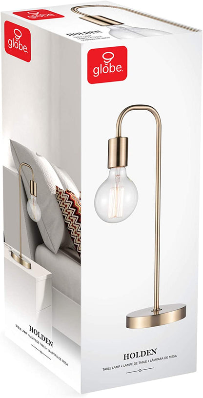 Electric 67433 Holden 18" Table Lamp, Matte Brass, Modern, Night Stand, Bedroom Décor, Living Room, Bedside Light