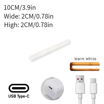 LED Motion Sensor Light Night Light USB under Cabinet Light for Kitchen Cabinet Bedroom Wardrobe Sensor Indoor Lighting
