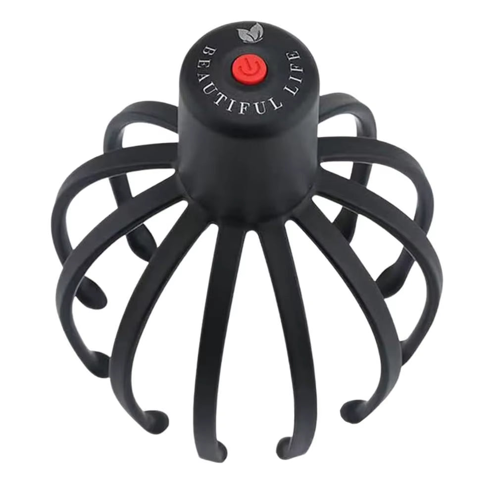 Octopus Electric Scalp Massager 360 Degree Stress Relief Head Massager Portable Hands Free Therapeutic Head Scratcher