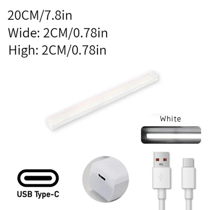 LED Motion Sensor Light Night Light USB under Cabinet Light for Kitchen Cabinet Bedroom Wardrobe Sensor Indoor Lighting