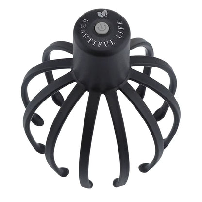 Octopus Electric Scalp Massager 360 Degree Stress Relief Head Massager Portable Hands Free Therapeutic Head Scratcher