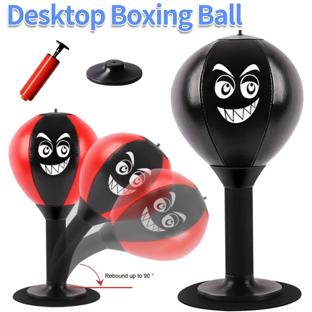 Desktop Punching Bag Table Boxing Punch Ball with Strong Suction Cup Kids Adults Stress Relief Toys for Thai Sports Equipment