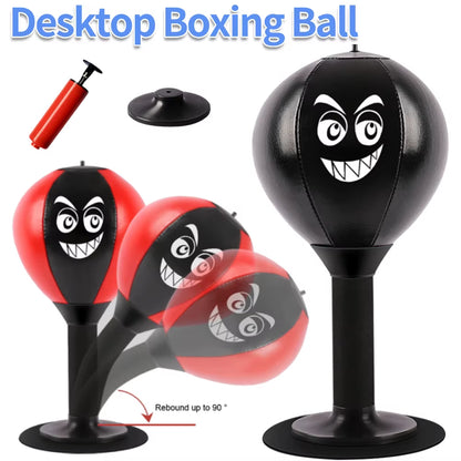 Desktop Punching Bag Table Boxing Punch Ball with Strong Suction Cup Kids Adults Stress Relief Toys for Thai Sports Equipment
