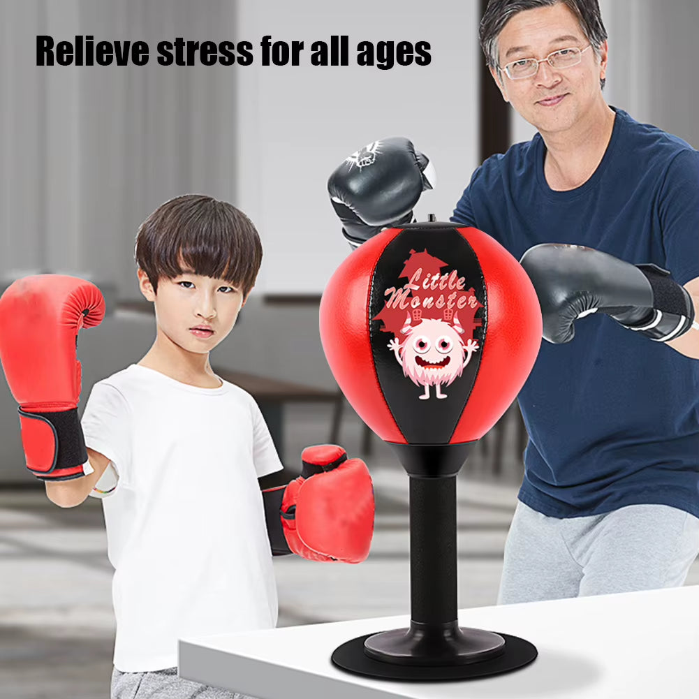 Desktop Punching Bag Table Boxing Punch Ball with Strong Suction Cup Kids Adults Stress Relief Toys for Thai Sports Equipment