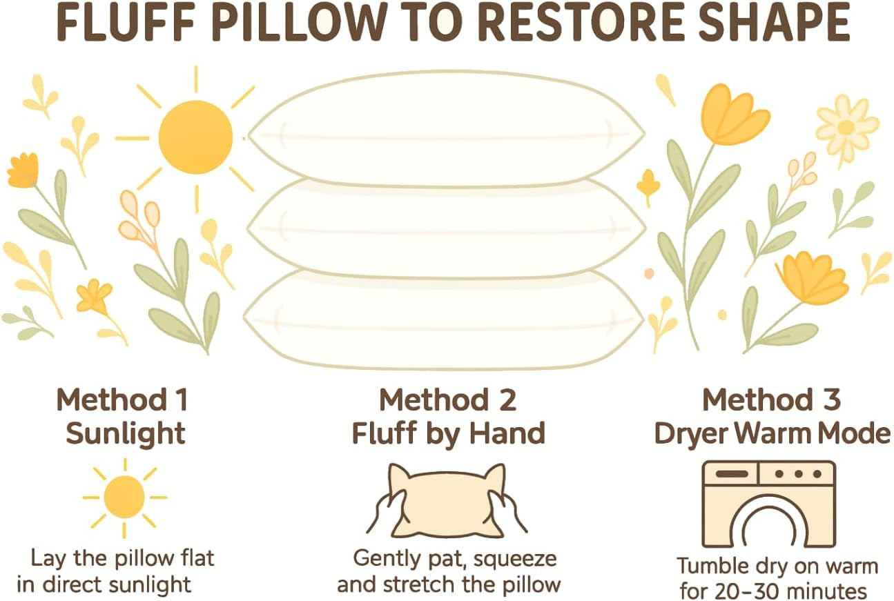 Throw Pillow Inserts 100% Cotton 2 Pack 12X12 Pillow Inserts for Decorative Pillows for Couch and Bed Indoor Cotton Pillow Stuffing