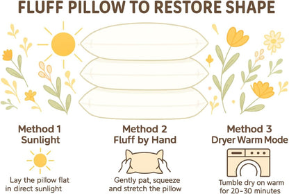 Throw Pillow Inserts 100% Cotton 2 Pack 12X12 Pillow Inserts for Decorative Pillows for Couch and Bed Indoor Cotton Pillow Stuffing