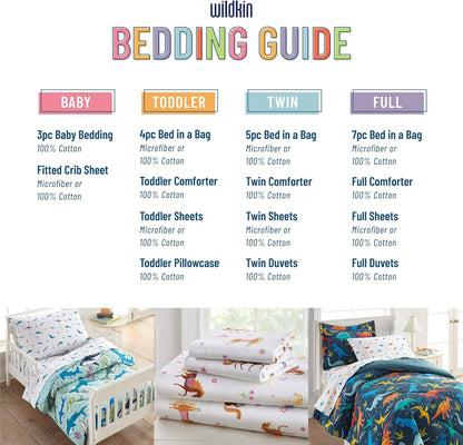 Kids Cotton Twin Comforter Set – Lightweight, Fits Twin Mattress, One Pillow Shams Included - Dinosaur Land