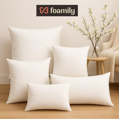 Throw Pillow Inserts 100% Cotton 2 Pack 12X12 Pillow Inserts for Decorative Pillows for Couch and Bed Indoor Cotton Pillow Stuffing