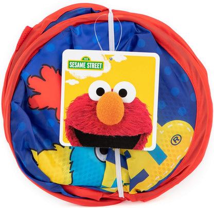 Sesame Street Pop up Hamper - Mesh Laundry Basket/Bag with Durable Handles - Features Elmo & Cookie Monster (Official Sesame Street Product)